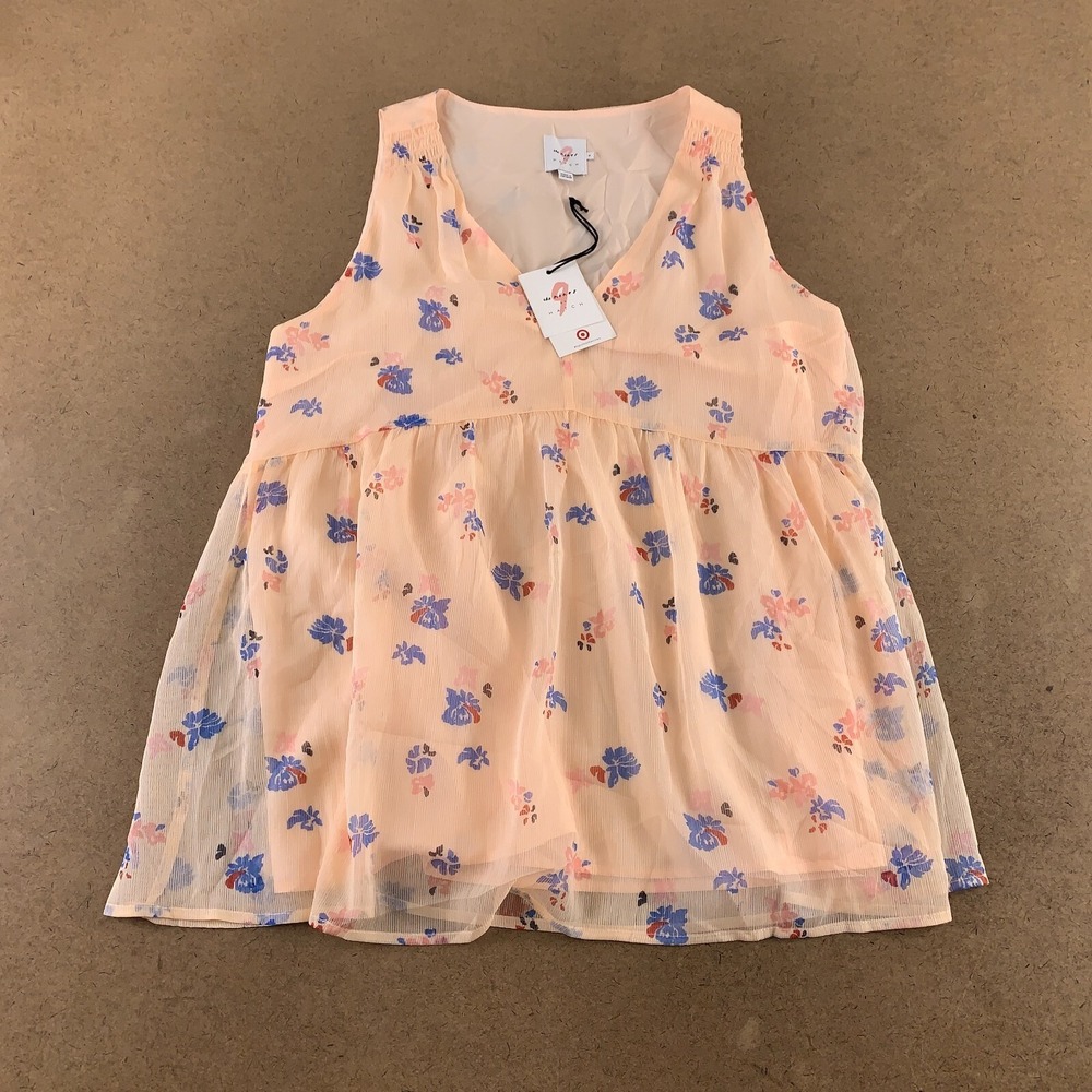 Target The Nines by Hatch Women's Maternity Small Floral V Neck Tank Top NWT